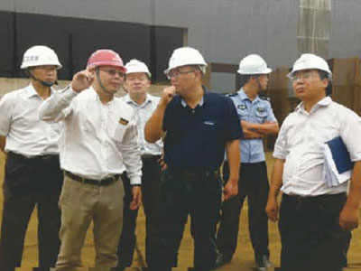 Jiang Xiaojun, deputy secretary of the Party Working Committee of the Suqian hi tech Industrial Deve